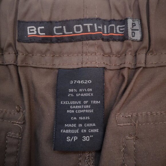 BC Clothing Co. Men's Army Green Size Small Zip Off Cargo Pants/Shorts - Picture 3 of 10